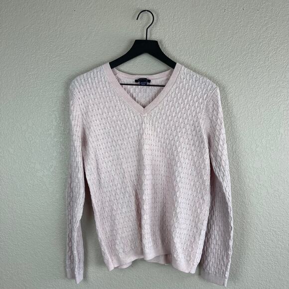 Tommy Hilfiger Pale Pink Fitted Knit Sweater Size Extra Large - Picture 7 of 7